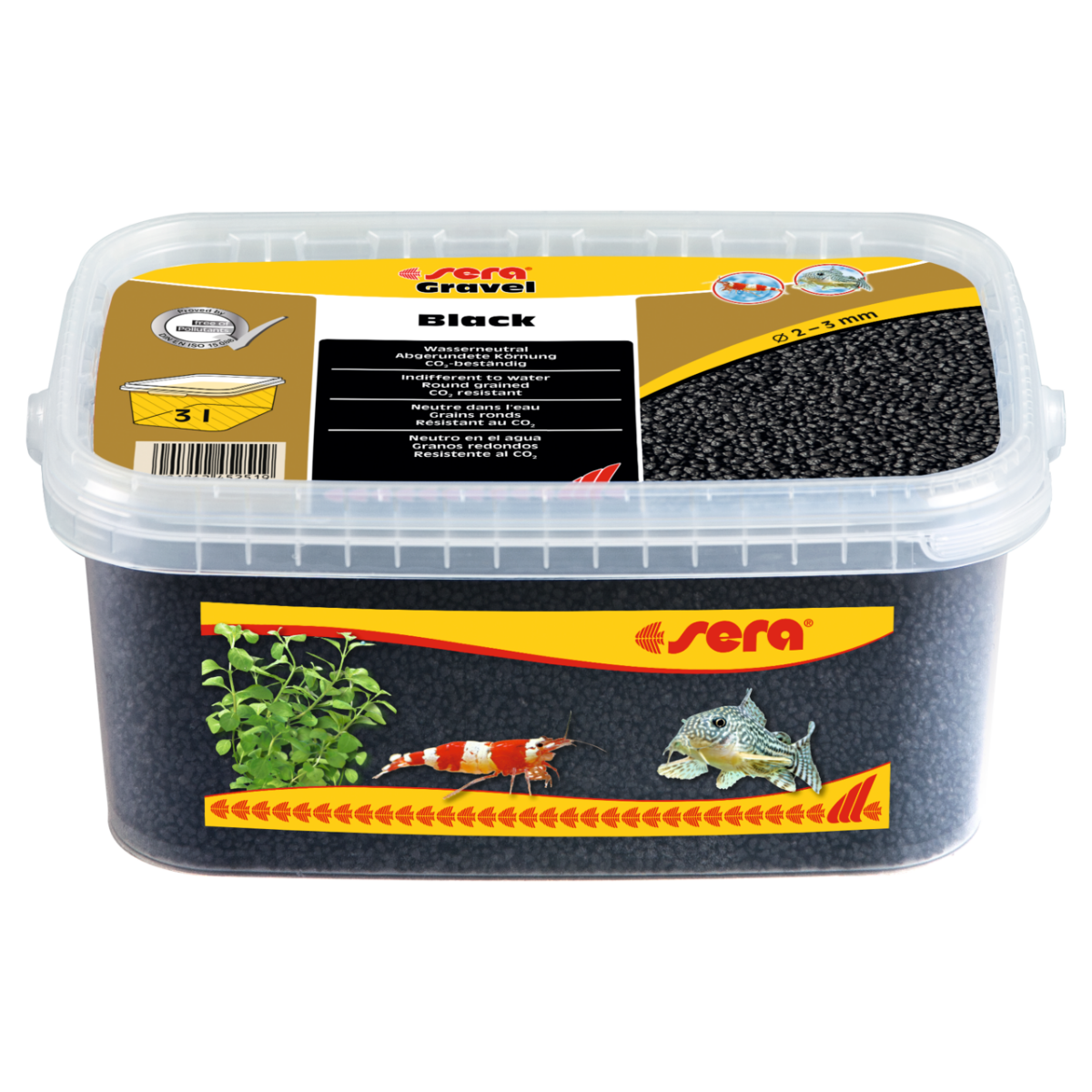 Sera Black Doğal Siyah Akvaryum Kumu 2 - 3 mm 3 L