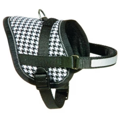 Flamingo Eeny Mini Siyah Beyaz  Göğüs Tasması 26-35 cm