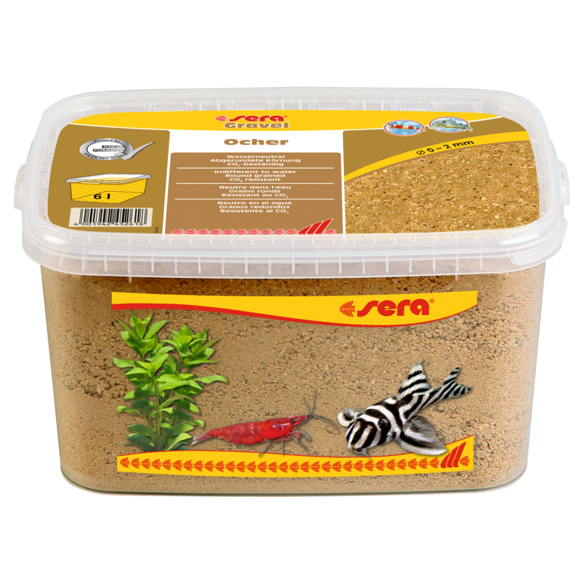 Sera Toprak Rengi Doğal Akvaryum Kumu 0 - 2 mm 6 L