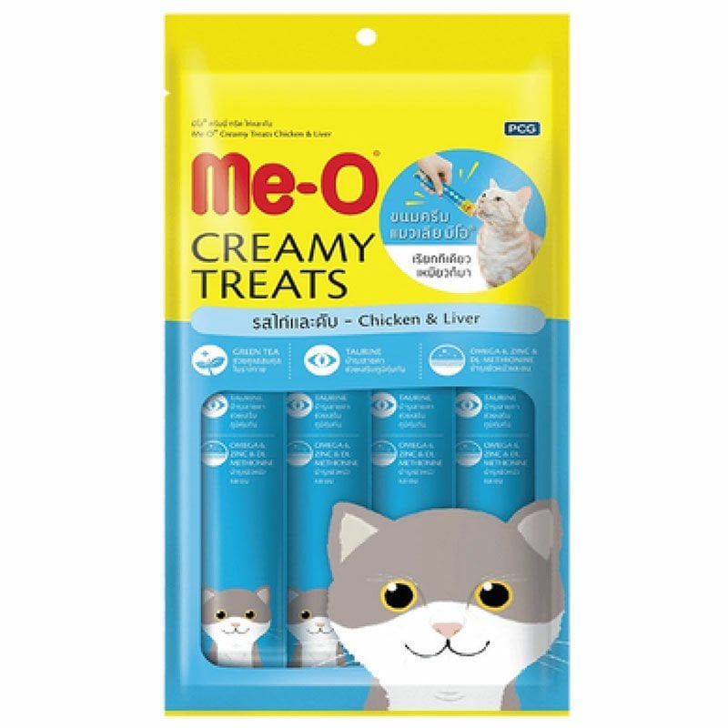 Me-O Tavuklu Ciğerli Krem Kedi Ödülü 4 x 15 gr