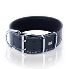 Doggie Çift Kat Gerçek Deriden El Yapımı Çivili Köpek Boyun Tasması