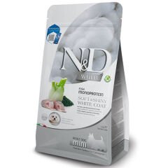 N&D White Canine Levrek Pirinç Rezene Spirulina Adult Mini 2 Kg Köpek Maması