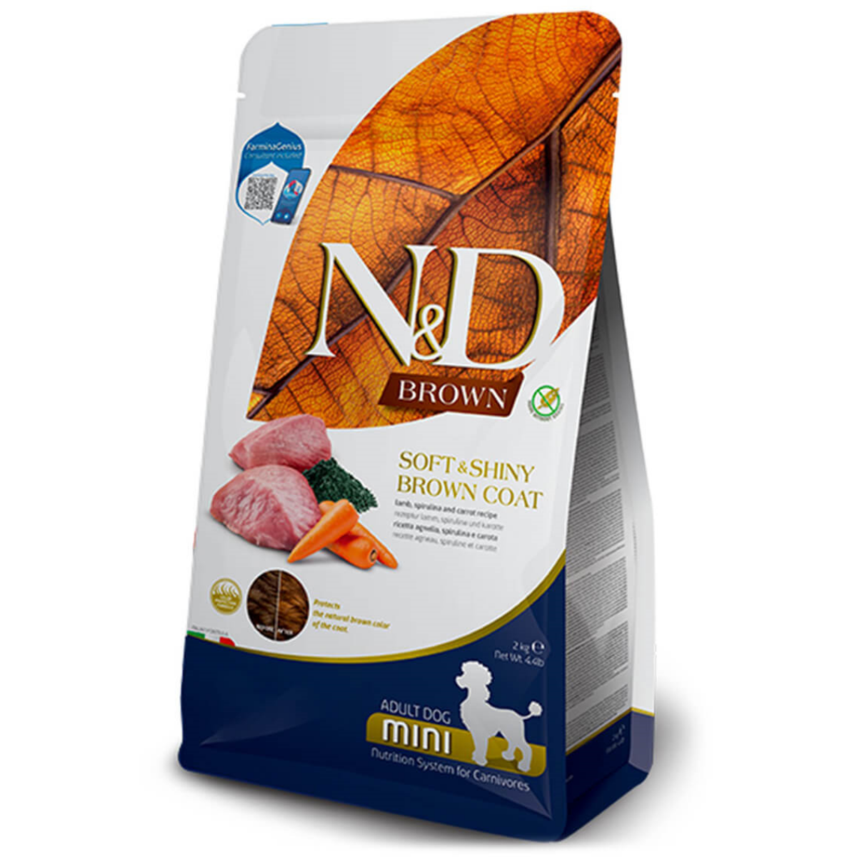 N&D Brown Kuzu Etli Havuçlu Mini Irk Yetişkin Köpek Maması 5 kg