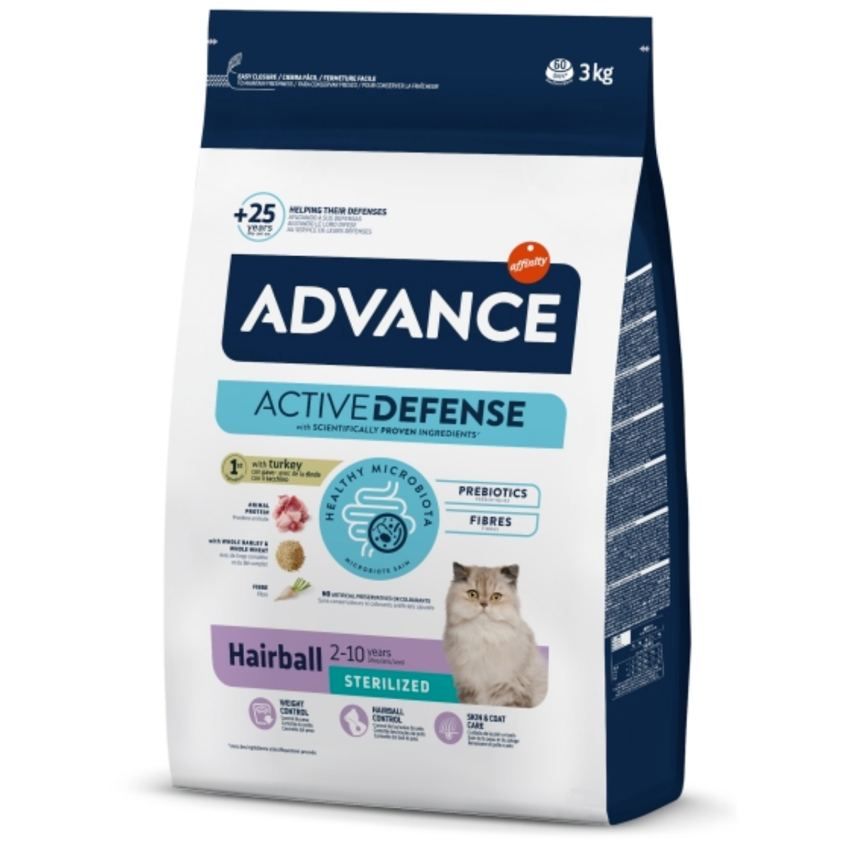 Advance Cat Sterilized Hairball Hindili 3 Kg