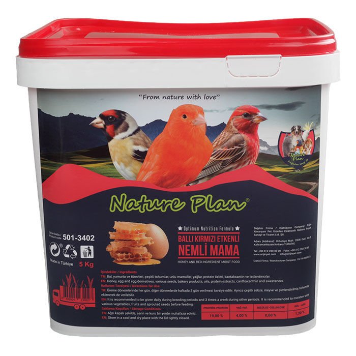 Nature Plan Ballı Nemli Kırmızı Kuş Maması 5 Kg