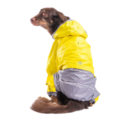 PawStar Bej Sarı Gri Orta ve Büyük Irk Köpek Tulum Yağmurluk 4XL