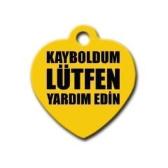 Dalis Pet Tag - Kayboldum Lütfen Yardim Edin Kalp Kedi Köpek Künyesi Medium