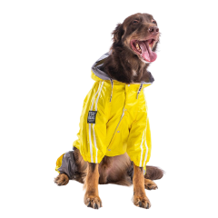 PawStar Bej Sarı Gri Orta ve Büyük Irk Köpek Tulum Yağmurluk 7XL
