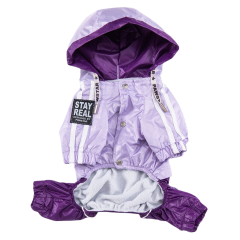 PawStar Lila Mor Büyük Irk Köpek Tulum Yağmurluk 6XL