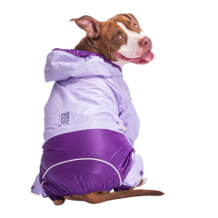 PawStar Lila Mor Büyük Irk Köpek Tulum Yağmurluk 7XL