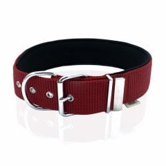 Doggie Konforlu Dokumadan El Yapımı Köpek Boyun Tasması - Kırmızı