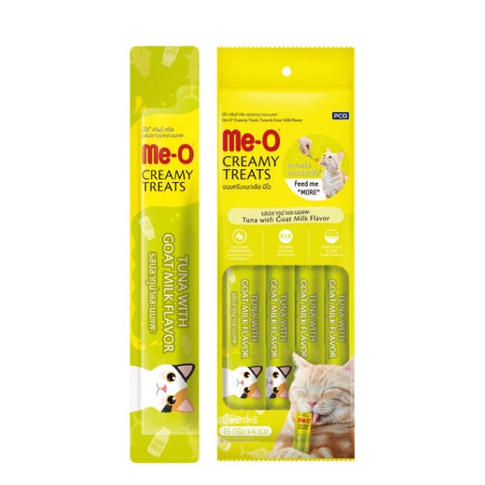 Me-O 0580-Krema kedi Ödülü Keçi Sütlü Ton Balıklı 4 x 15 Gr 12 Adet