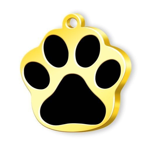 Dalis Altın Renkli Mineli Seri Pati Büyük Künye - Siyah