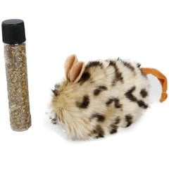 Karlie Kedi Otlu Peluş Fare Kedi Oyuncağı 10 x 4 x 4 cm