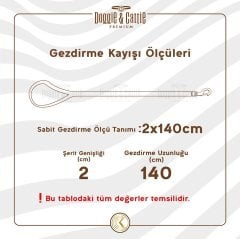 Doggie Konforlu Dokumadan El Yapımı Köpek Gezdirme Kayışı 2,5x120-cm - Black