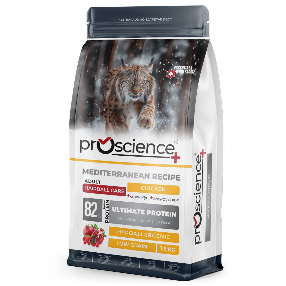 Pro Science Adult Chicken Hairball Cat 1,5 Kg Tavuklu Yetişkin Kedi Maması