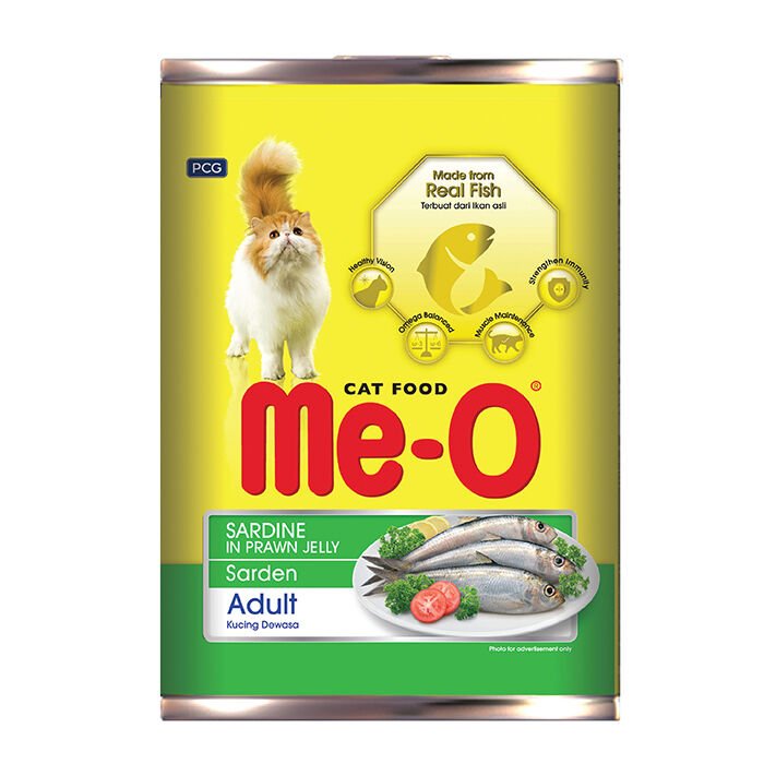 Me-O 2101 Konserve Kedi Maması Karidesli Sardalyalı 400 Gr 24 Adet