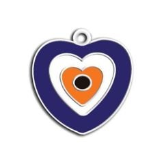 Dalis Pet Tag - Mineli Seri Küçük Nazar Boncuklu Pet Künye Turuncu