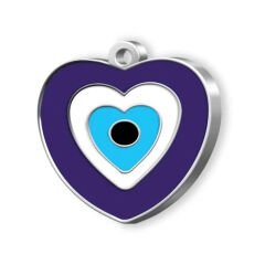 Dalis Pet Tag - Mineli Seri Büyük Nazar Boncuklu Pet Künye Mavi