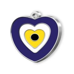 Dalis Pet Tag - Mineli Seri Büyük Nazar Boncuklu Pet Künye Sarı