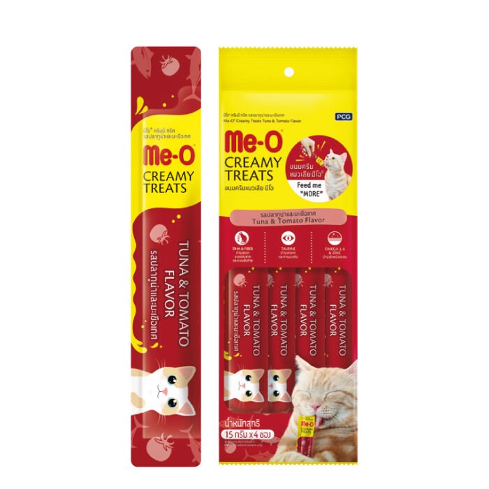 Me-O Kedi Krema Ödül Ton Balığı ve Domatesli 4 x 15 Gr 12 Adet