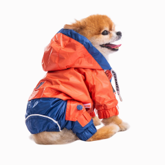 PawStar Turuncu Lacivert Bicolor Küçük Irk Tulum Yağmurluk 2XLarge