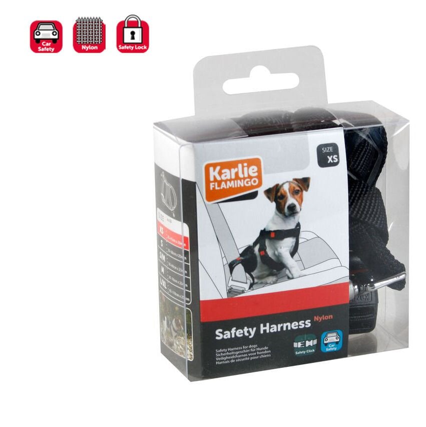 Karlie Köpek Araç Emniyet Kemeri (S Beden) 35-50 Cm Siyah