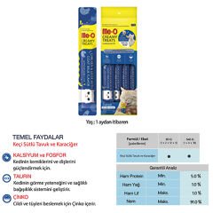 Me-O Krema Kedi Ödülü Keçi Sütlü Tavuklu Ciğerli 4 x 15 Gr 12 Adet