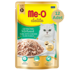 Me-O Delite Pouch Adult Tavuklu ve Ton Balıklı Kedi Yaş Mama 70 Gr x 12 adet