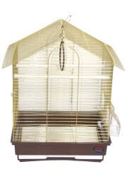 Dayang İki Kapılı Çatılı Kafes Gold 35 x 28 x 46 Cm