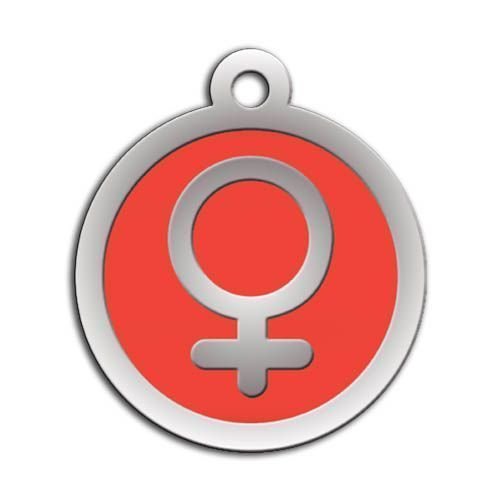 Dalis Pet Tag - Mineli Kadin Sembol Desenli Künye Mavi