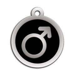 Dalis Pet Tag - Mineli Erkek Sembol Desenli Künye Yeşil
