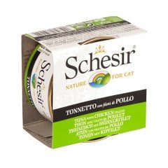 Schesir Jel İçinde Ton Balıklı Tavuklu Konserve Kedi Maması 85 Gr