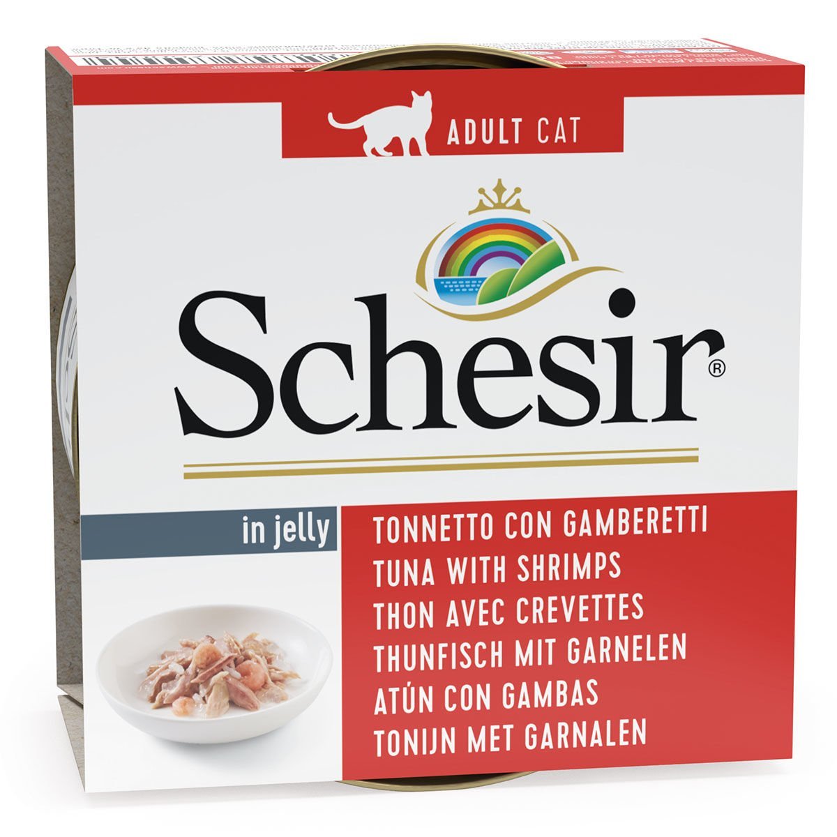 Schesir Jelly Ton Balıklı Karidesli Konserve Kedi Maması 85 Gr
