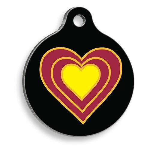 Pet Tag Art Aşk Yankılansın Yuvarlak Kedi ve Köpek Künyesi