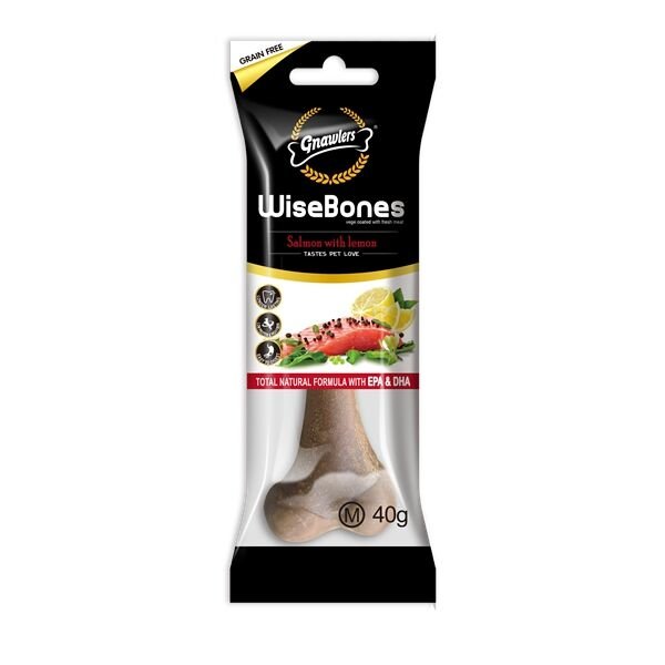 Gnawlers Wisebones 40 Gr Somonlu Limonlu Köpek Ödül Kemiği