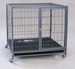 Dayang Galvanizli Tekerlekli Köpek Kafesi 95 x 57 x 87 Cm