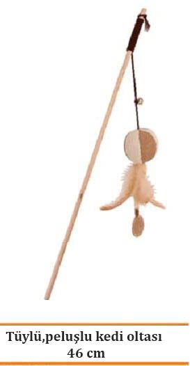 Eastland Tüylü Peluş Kedi Oltası 46 cm