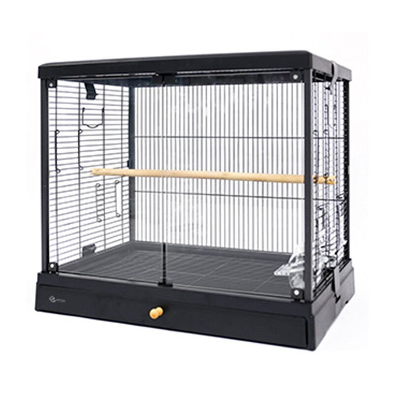 Dayang Üstten Açılır Cam Kafes 62 x 42 x 55 cm Siyah