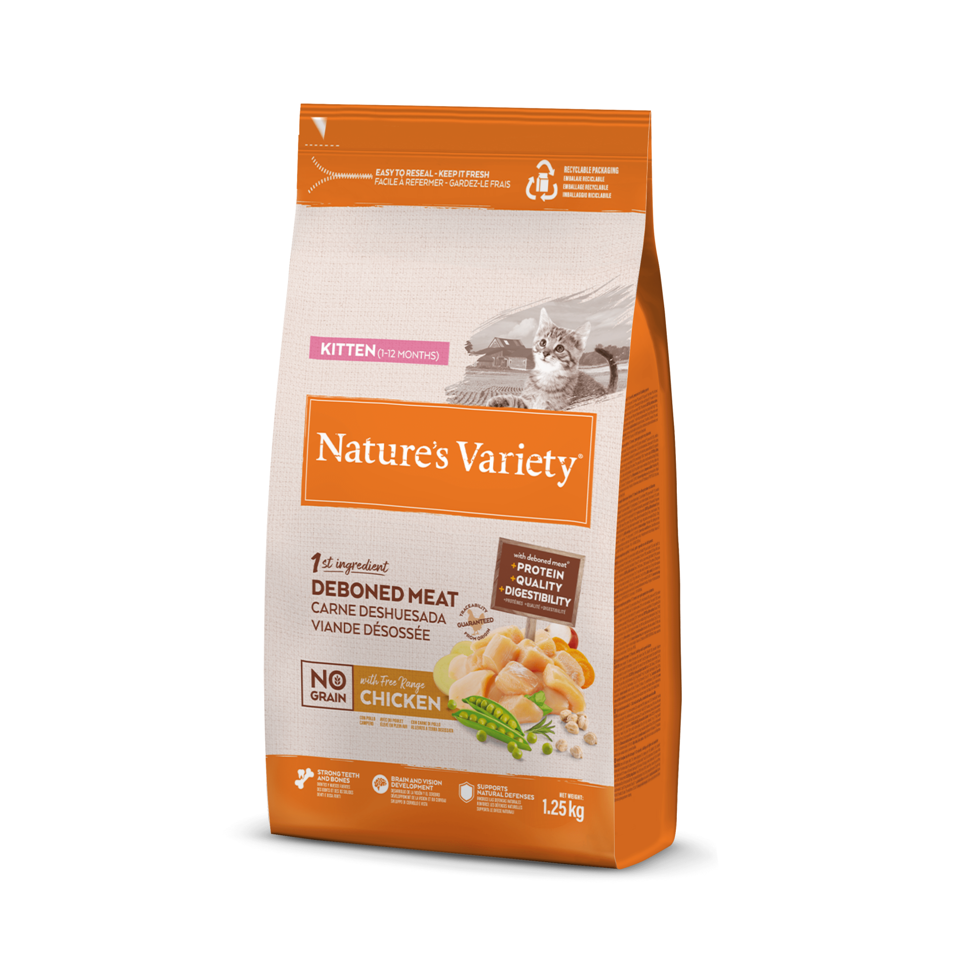 Natures Variety Cat No Grain Kitten Free Range Chicken 1,25 kg
