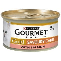 Gourmet Gold Savoury Cake Somonlu Yetişkin Kedi Konservesi 85 gr
