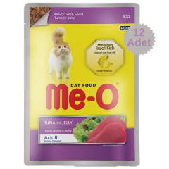Me-O Pouch Adult Ton Balıklı 80 Gr x 12 Adet Kedi Yaş Mama