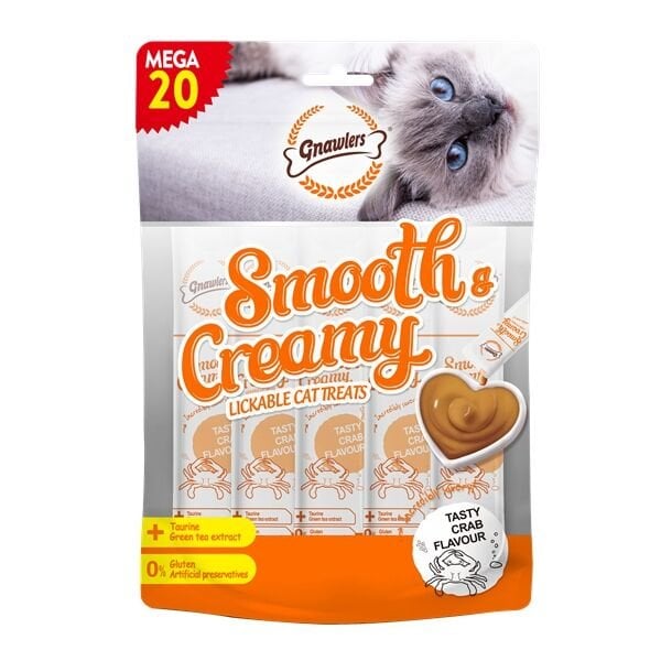 Gnawlers Cat Creamy Crab 15 gr x 20 Adet Yengeçli Kedi Krema