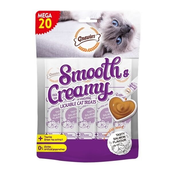 Gnawlers Cat Creamy Salmon 15 gr x 20 Adet Somonlu Kedi Krema