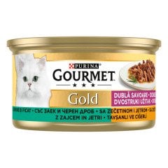 Purina Gourmet Gold Tavşanlı Ciğerli Konserve Kedi Maması 85 gr