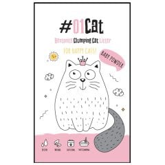 01Cat Bebek Pudra Kokulu İnce Bentonit Kedi Kumu 10 L