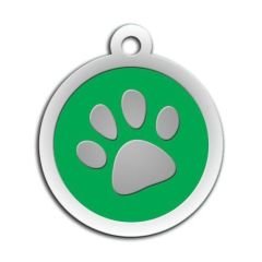 Dalis Pet Tag - Mineli Seri Pati Desenli Künye Kırmızı