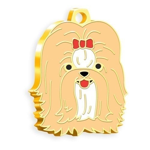 Dalis Altın Renkli Krem Shih-Tzu Köpek Künyesi