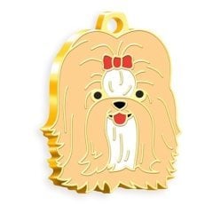 Dalis Altın Renkli Krem Shih-Tzu Köpek Künyesi