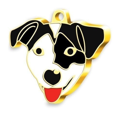 Dalis Altın Renkli Jack Russel Köpek Künyesi (Siyah Maskeli)